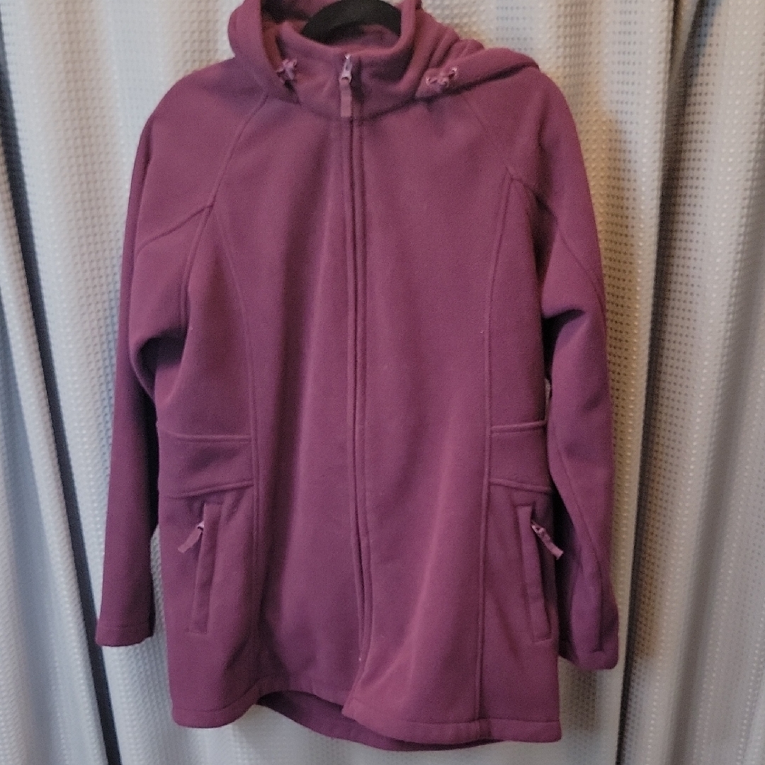Duluth Trading Co. Women's Shoreline Hooded Windproof Fleece Coat Size M